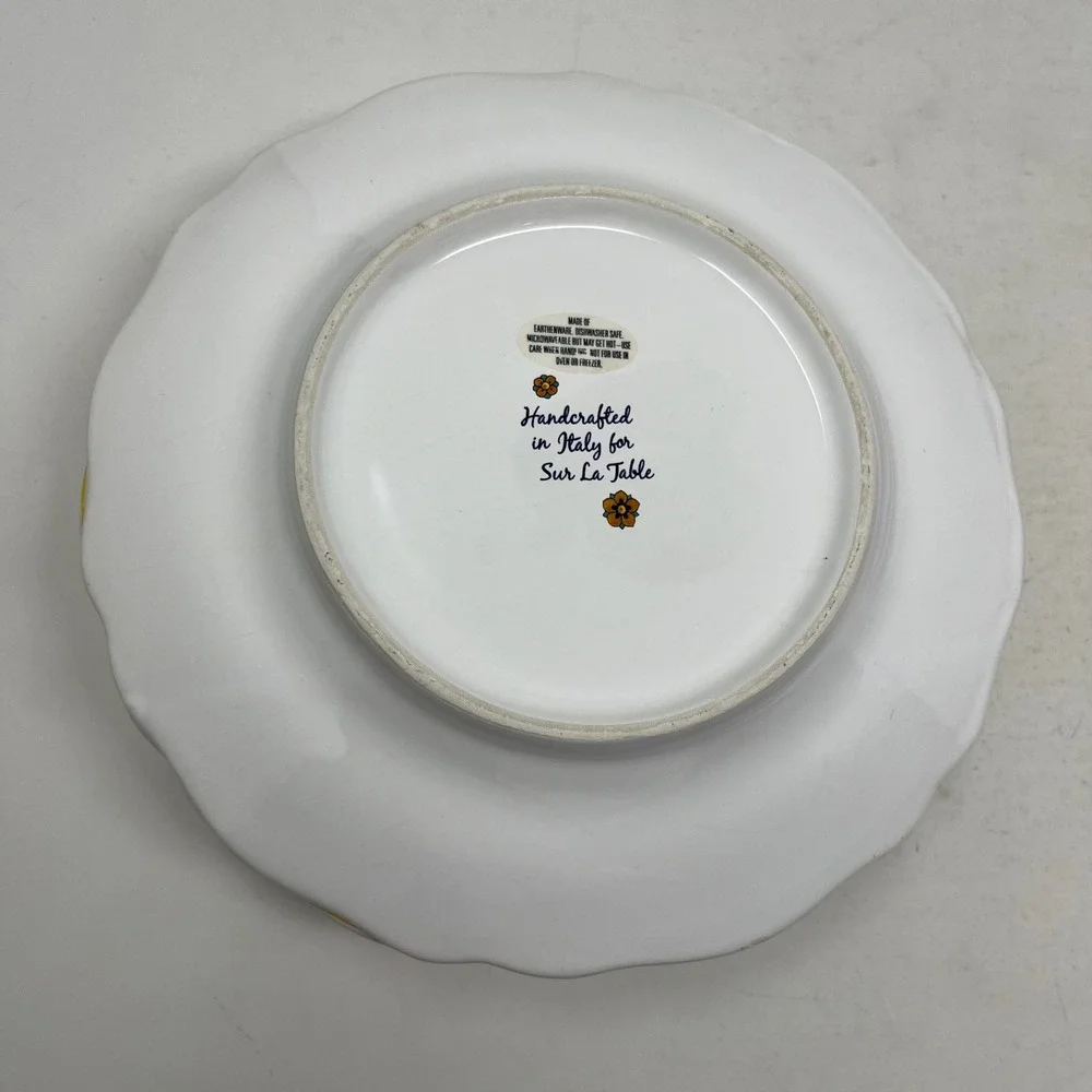 Sur La Table Italian Earthenware Plates Set 7 Deruta Style Ricco Handcrafted